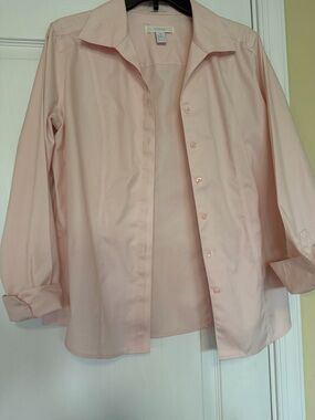 Chico's Pale Blush Pink Button-Front Top